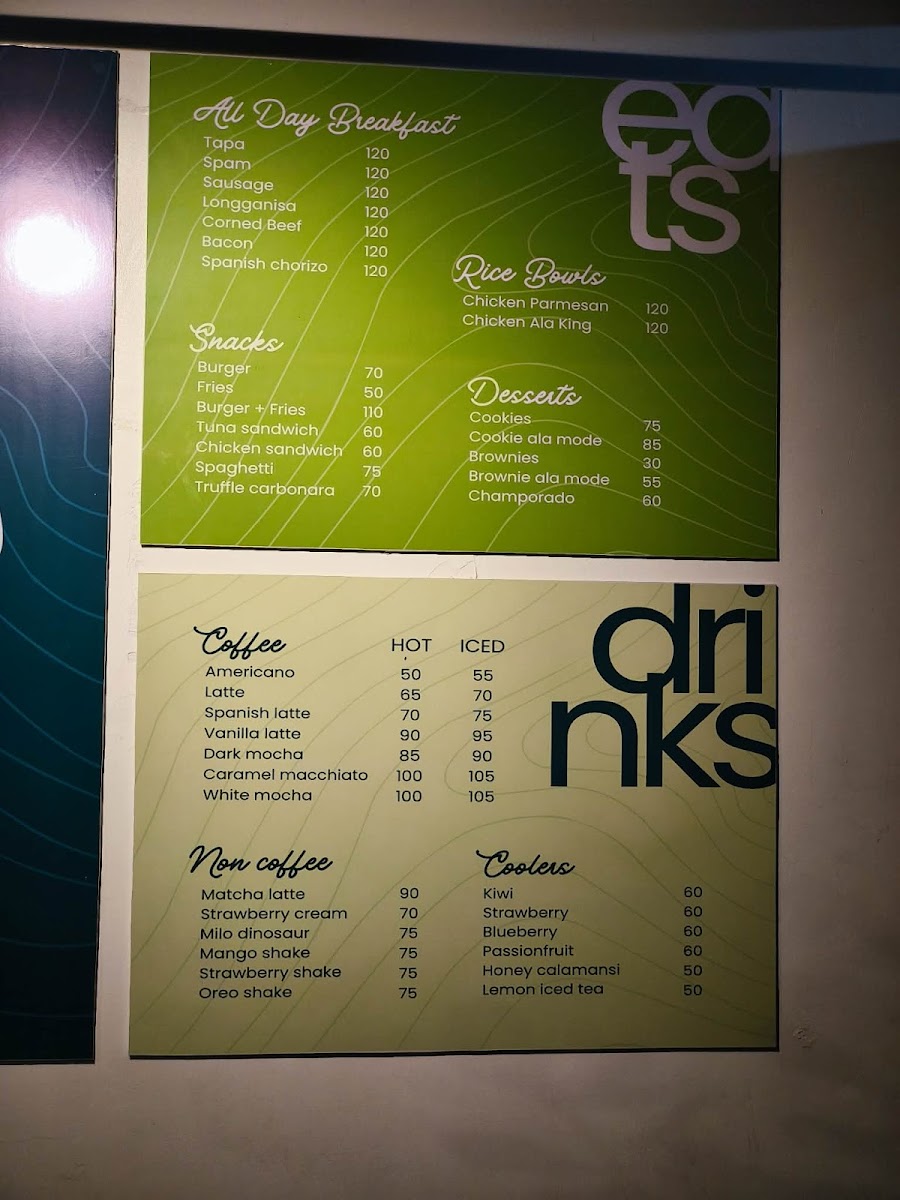 S. Bakery & Coffee Menu 1