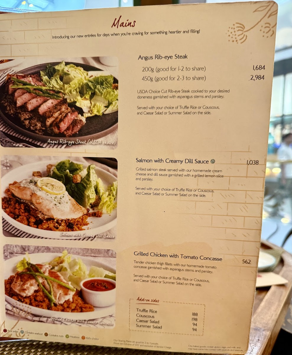 Cafe Mary Grace - Mall Of Asia Menu 1
