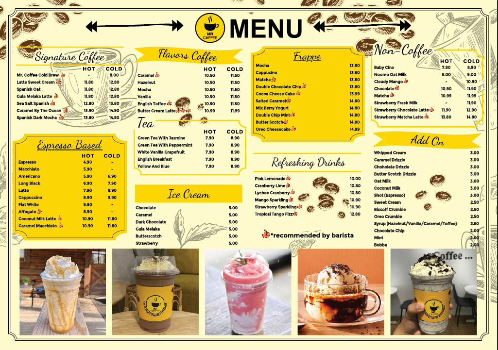 MR COFFEE Menu 1