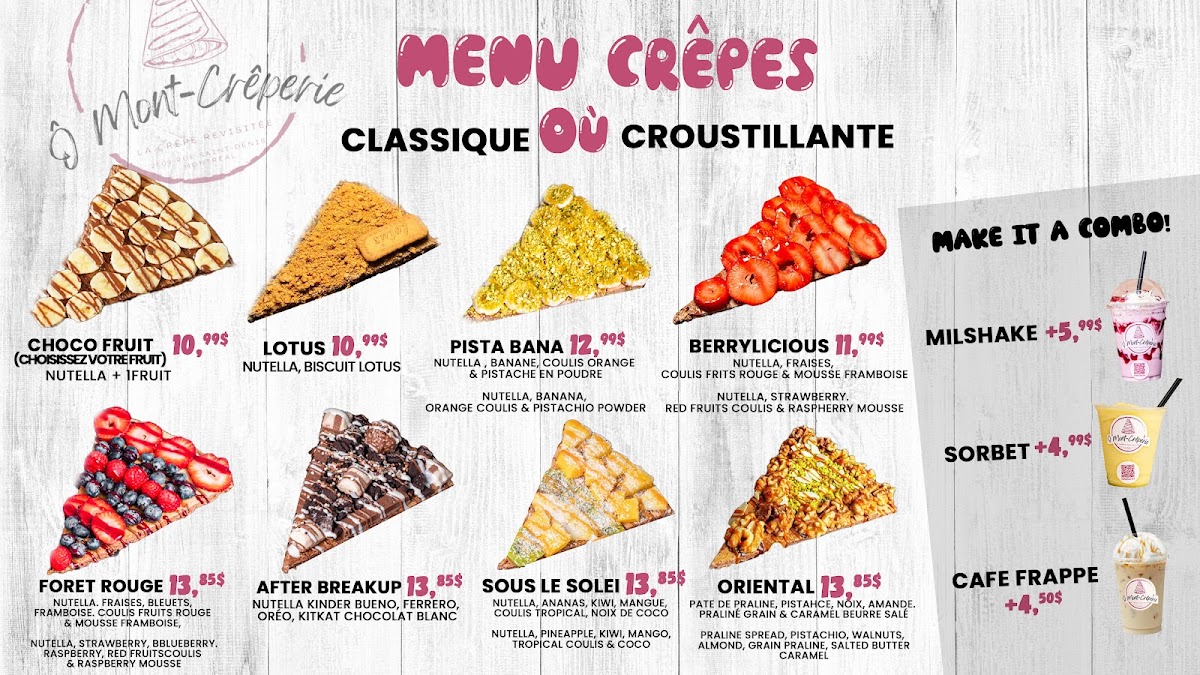 Ô Mont-Crêperie Menu 1