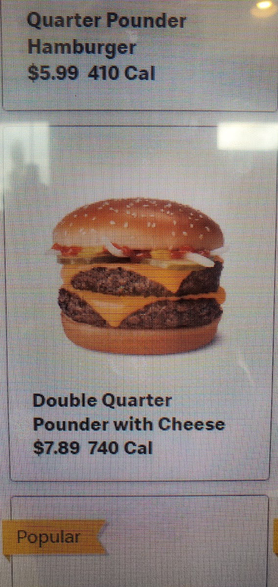 McDonald's Menu 1