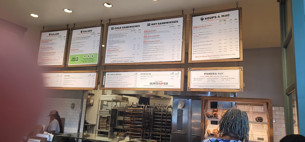 Panera Bread Menu 1