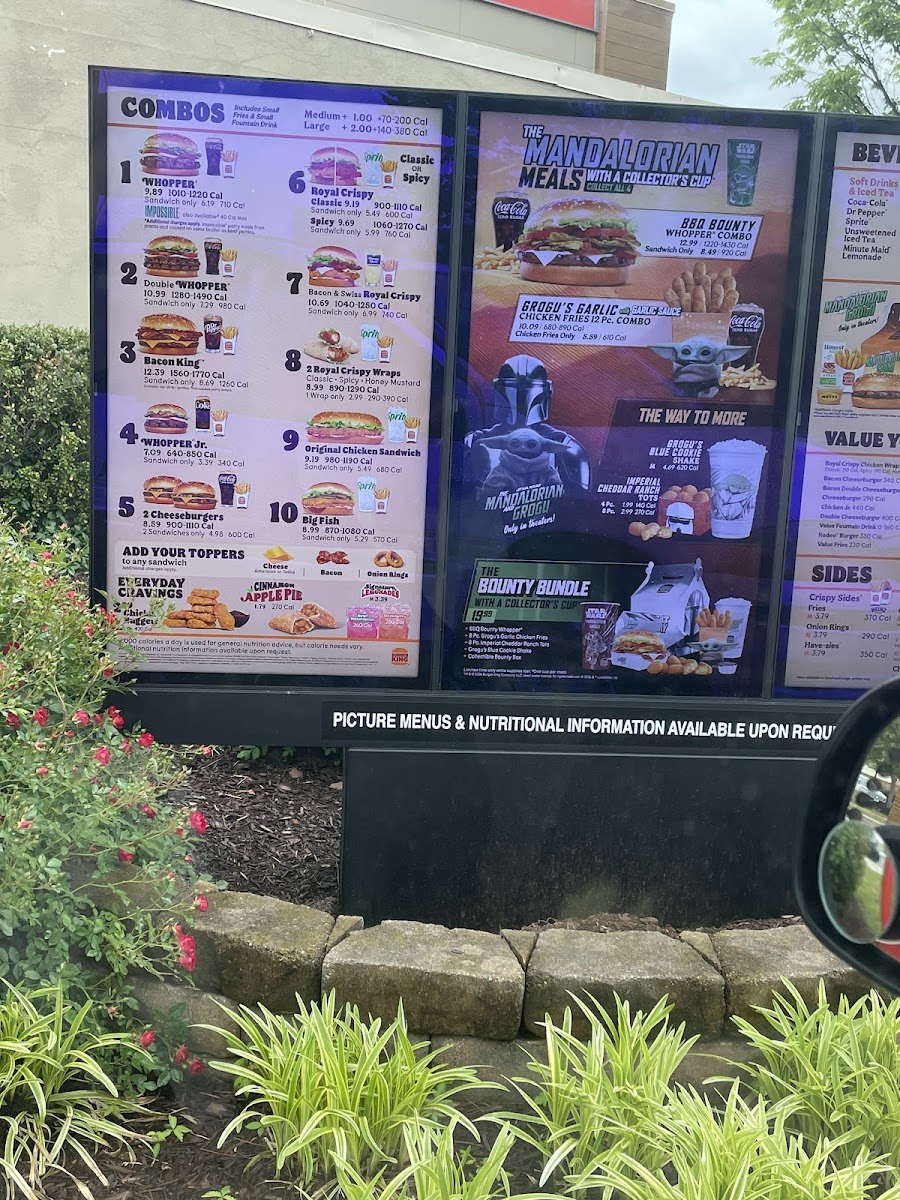 Burger King Menu 1