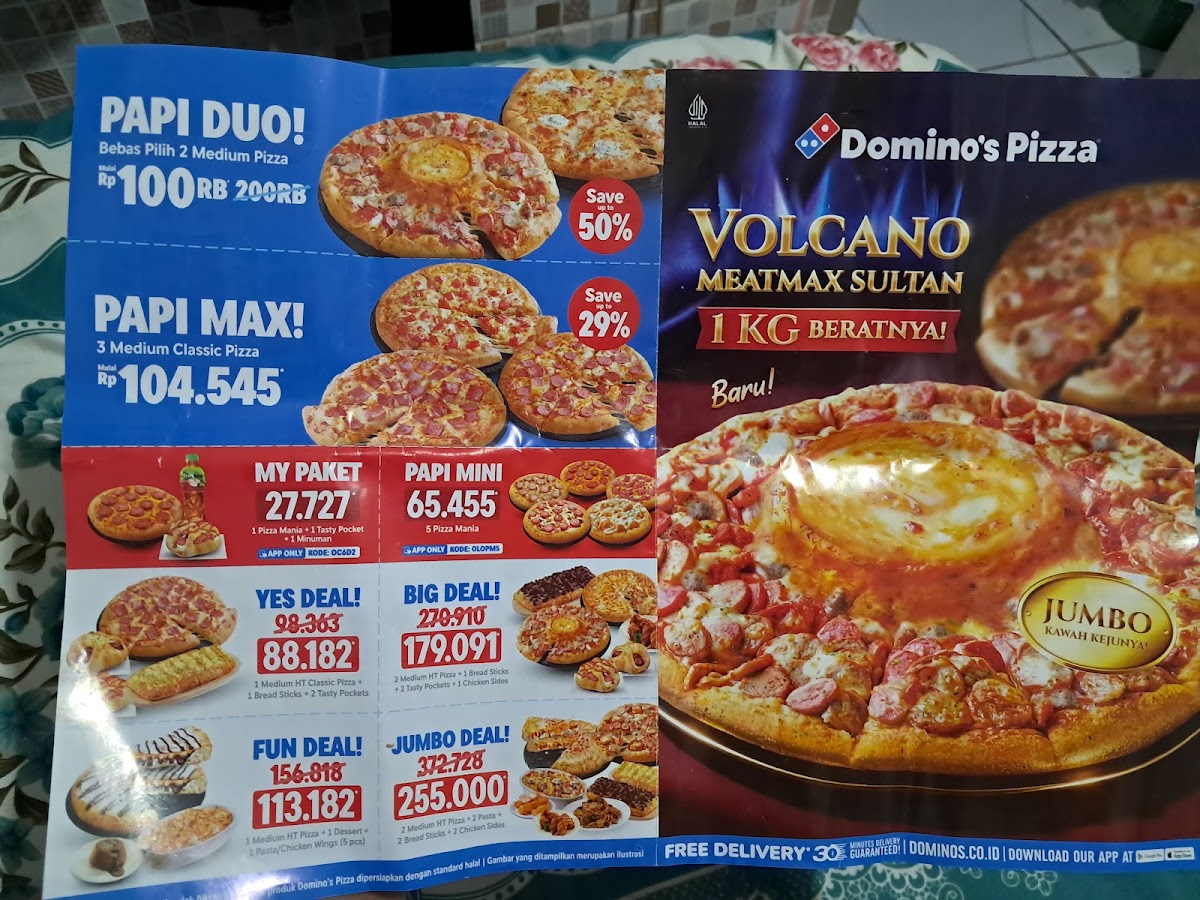 Domino's Pizza Menu 1