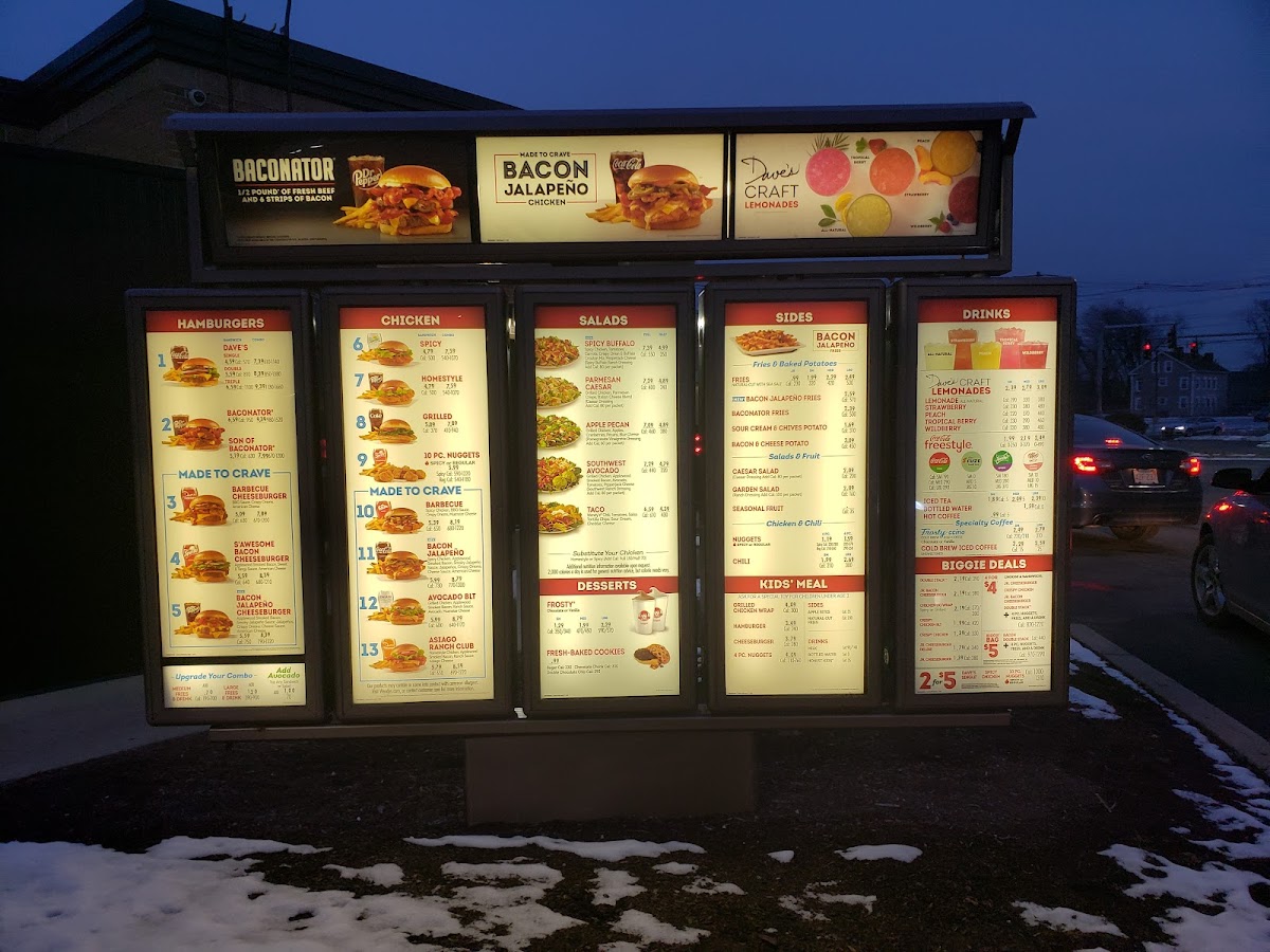 Wendy's Menu 1