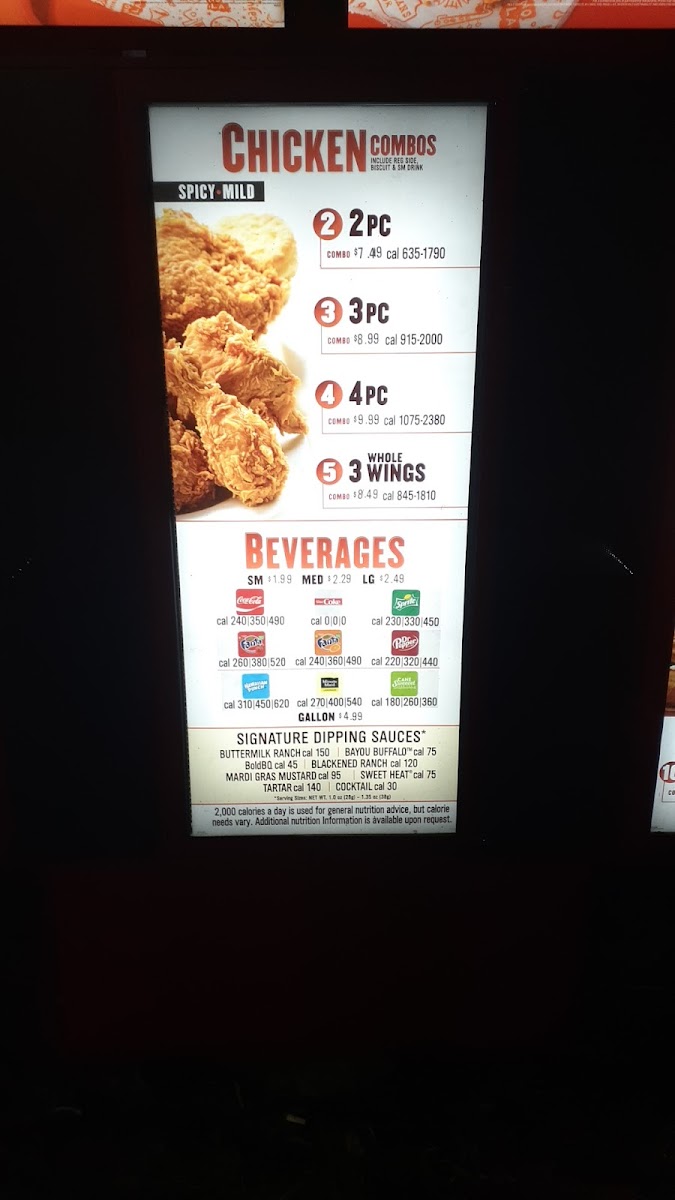 Popeyes Louisiana Kitchen Menu 1