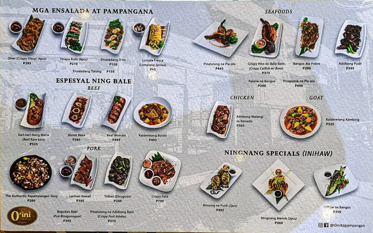 O'ini Menu 1