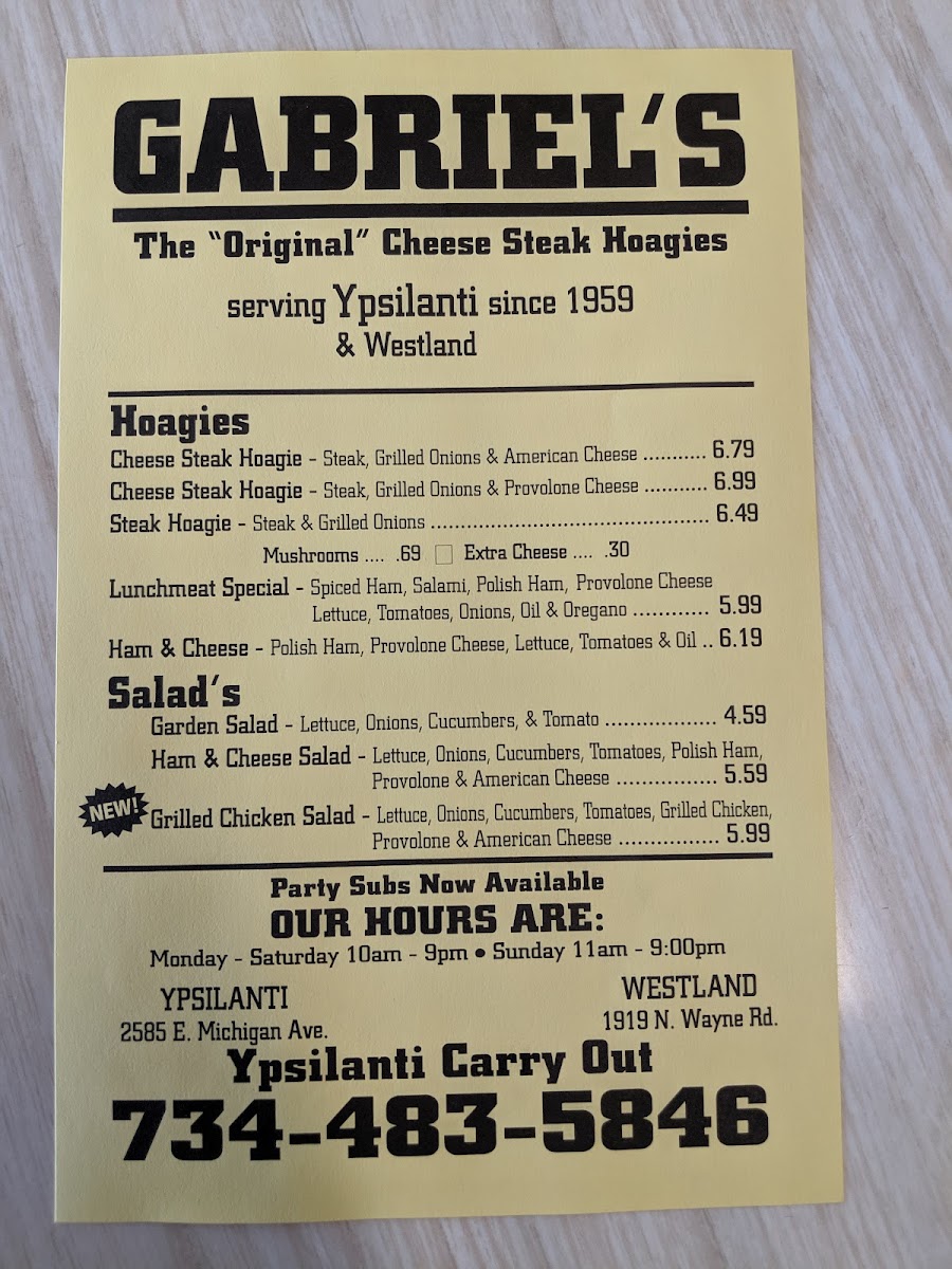 Ypsilanti Gabriel's Cheese Steak Hoagies Photo 10