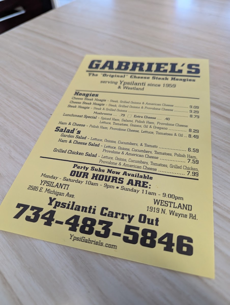 Ypsilanti Gabriel's Cheese Steak Hoagies Photo 2