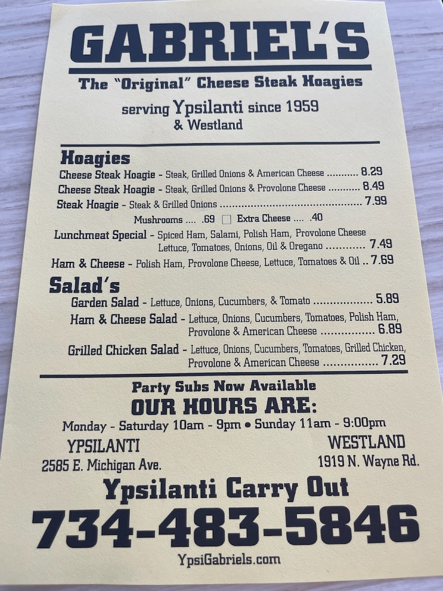 Ypsilanti Gabriel's Cheese Steak Hoagies Photo 3