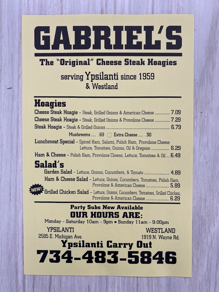 Ypsilanti Gabriel's Cheese Steak Hoagies Photo 4