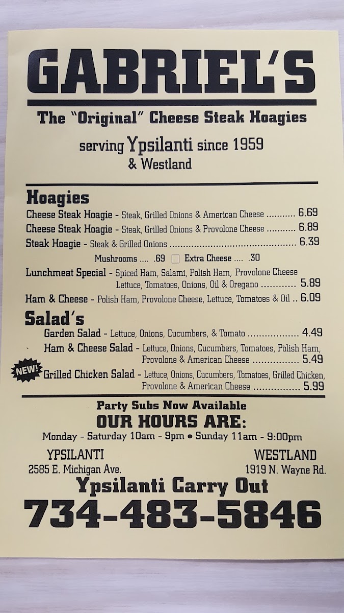 Ypsilanti Gabriel's Cheese Steak Hoagies Photo 9