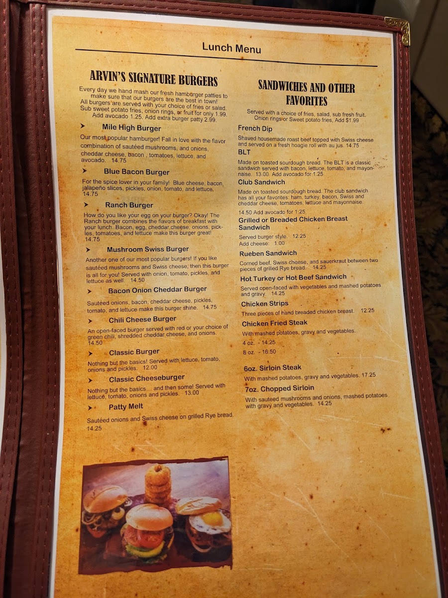Pufferbelly Station Restaurant Menu 1