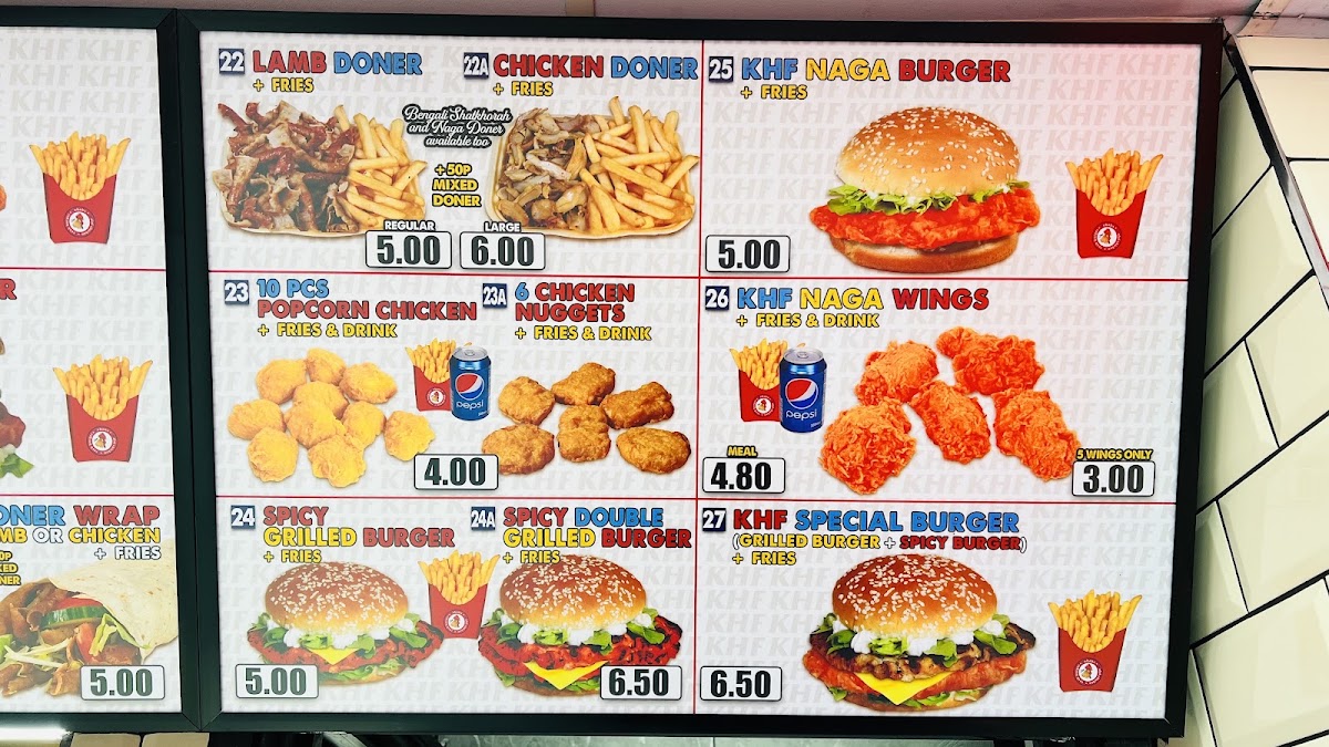 KHF Stepney Menu 1