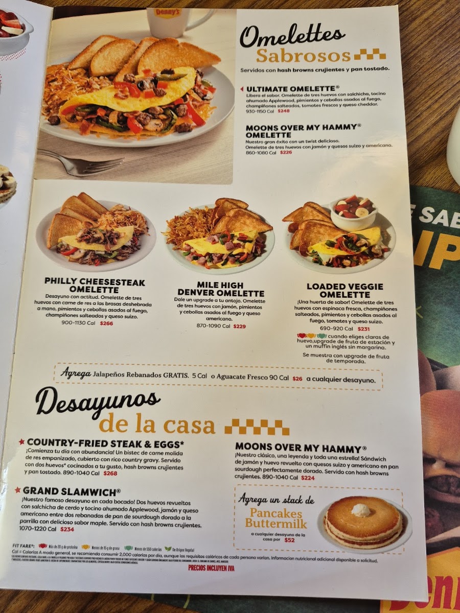 Denny's Palomar Menu 1