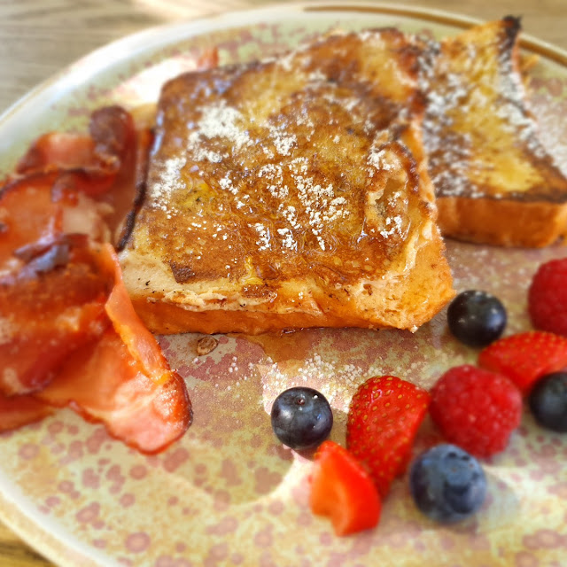 French Toast Brioche with Bacon