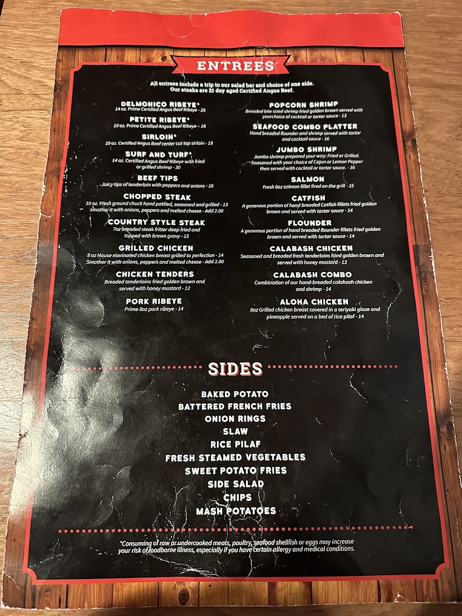 M&J Restaurant Of Greer Menu 1