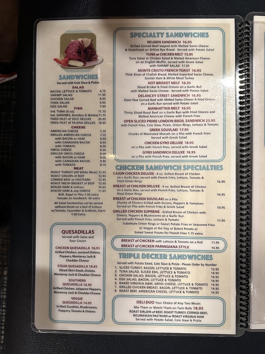 Greenvale Townhouse Restaurant Menu 1