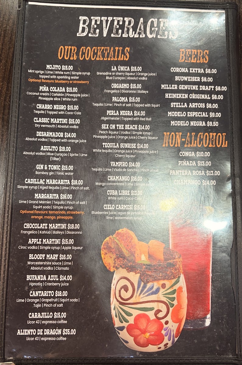 La Única Restaurant Menu 1