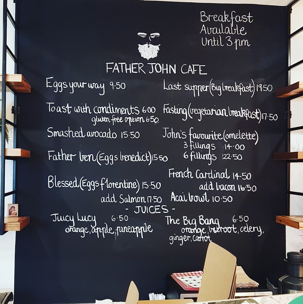 Father John Cafe Menu 1