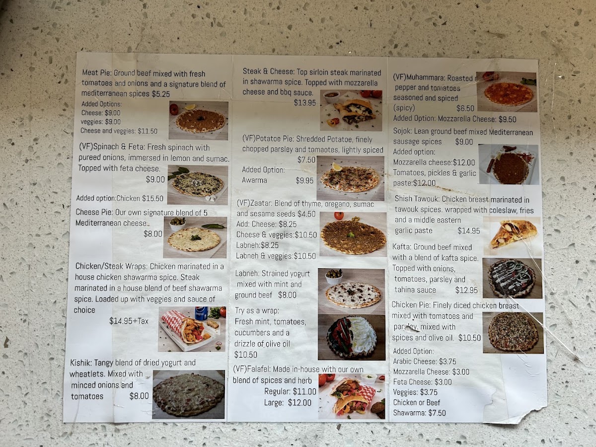 Village Pita Bakery Ltd Menu 1
