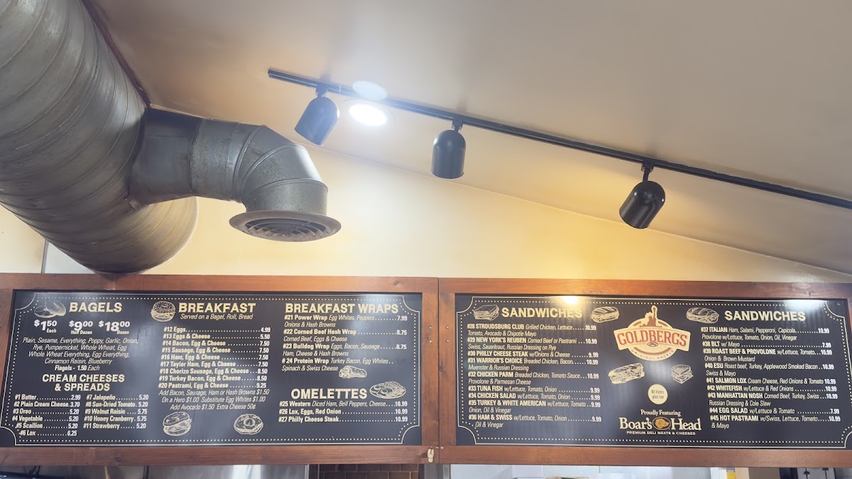 Goldberg's Bagels and Deli Menu 1