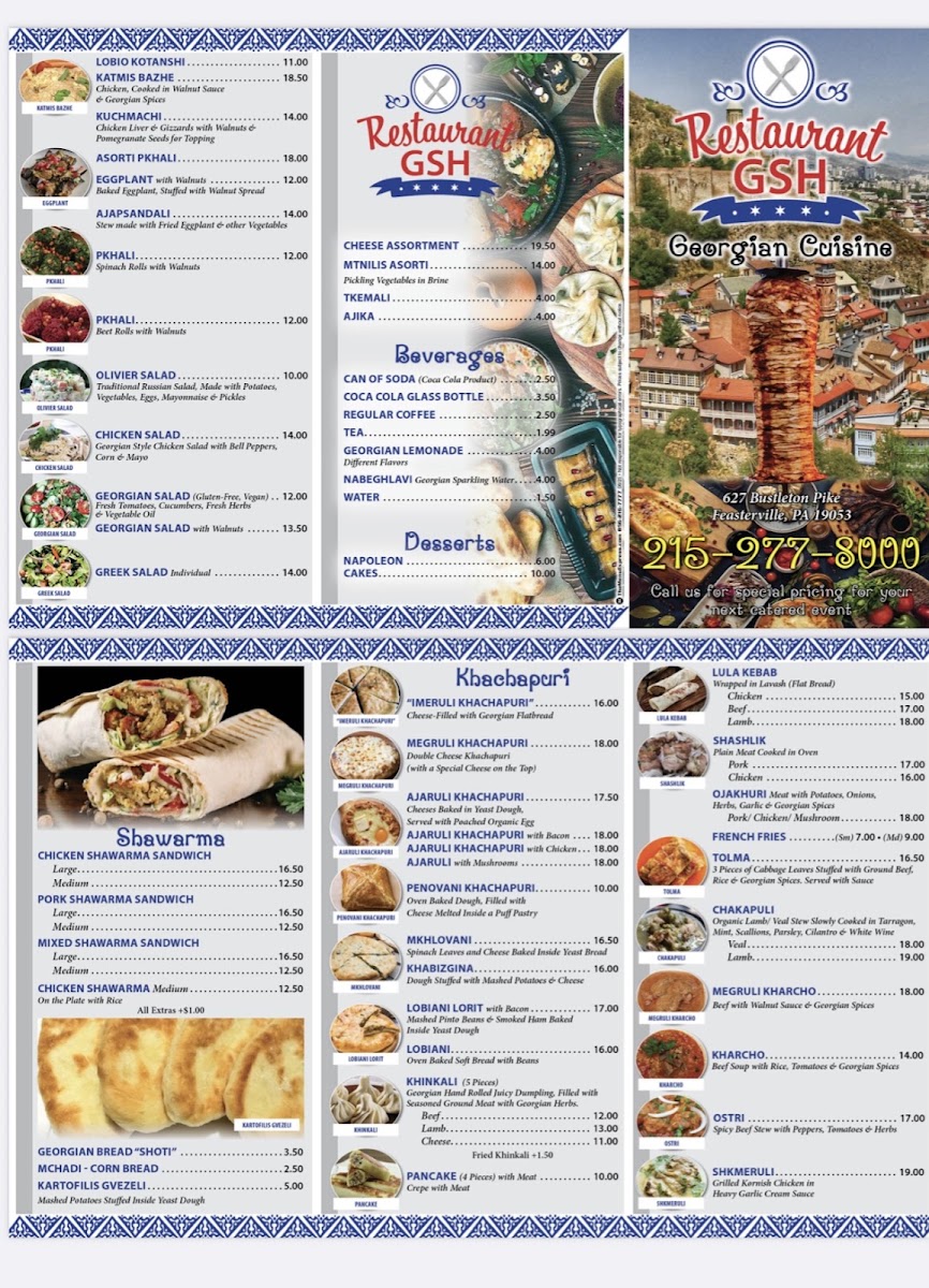 Georgian Shawarma House Menu 1