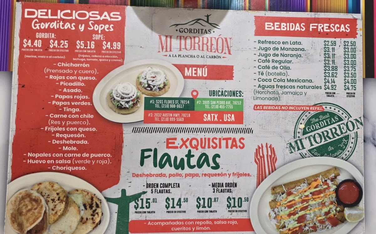 Gorditas Mi Torreón Menu 1