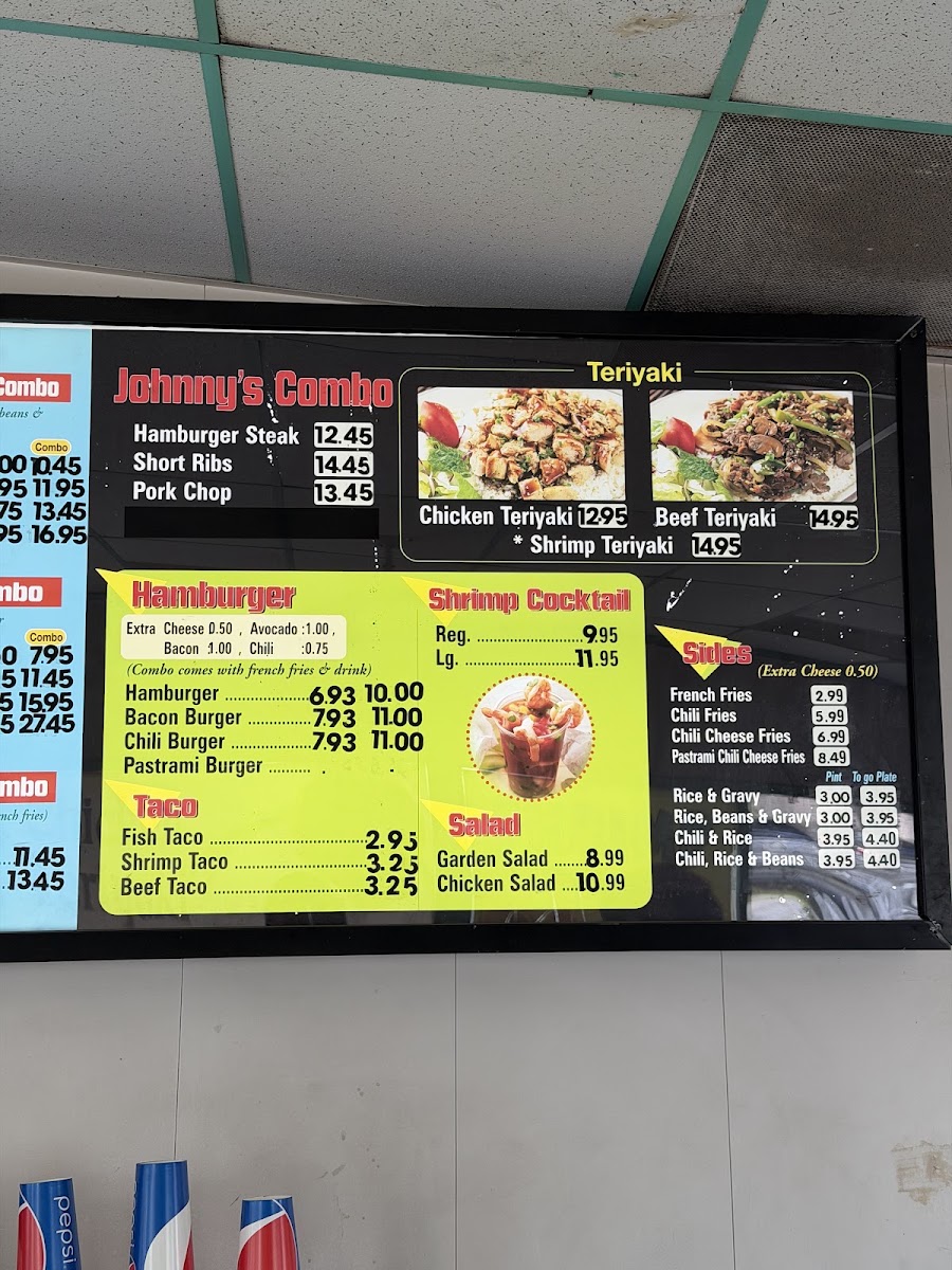 Johnny's Shrimp Boat Menu 1