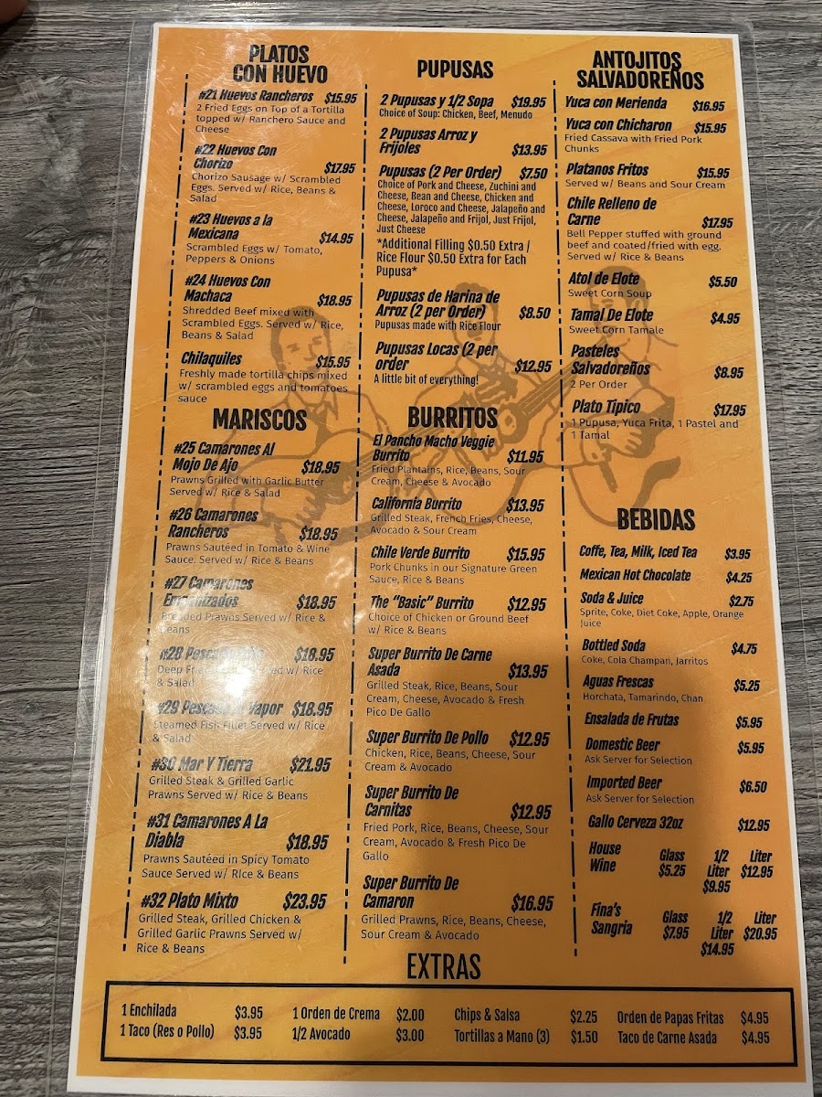 Los Panchos Restaurant Menu 1