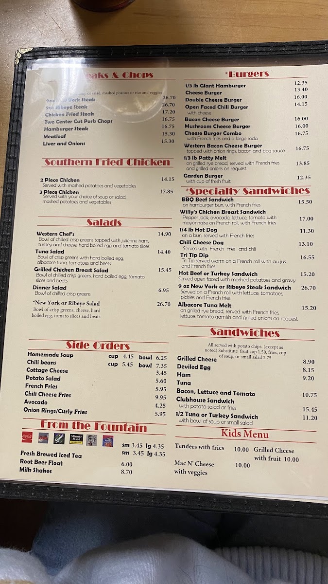 Ole's Waffle Shop Menu 1