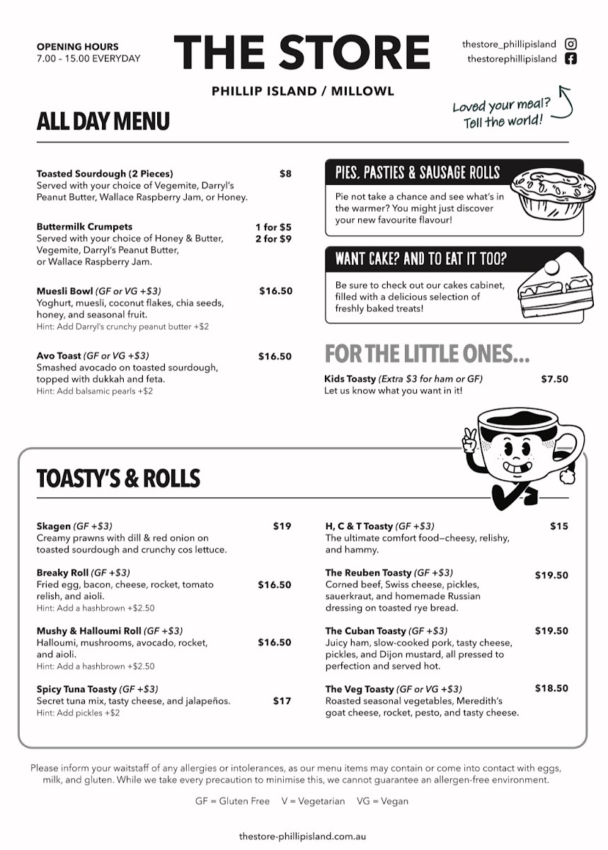 The Store Menu 1