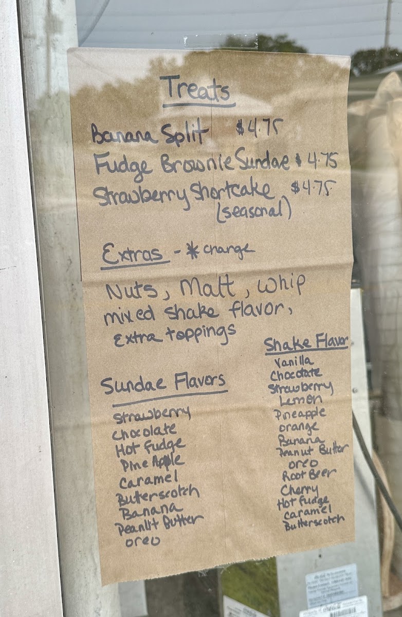 Krekel's Custard Menu 1