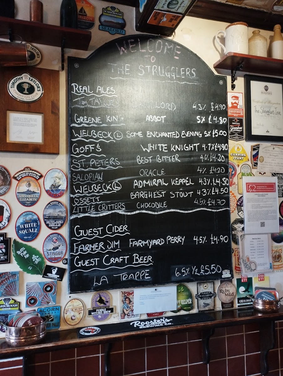 The Strugglers Inn Menu 1