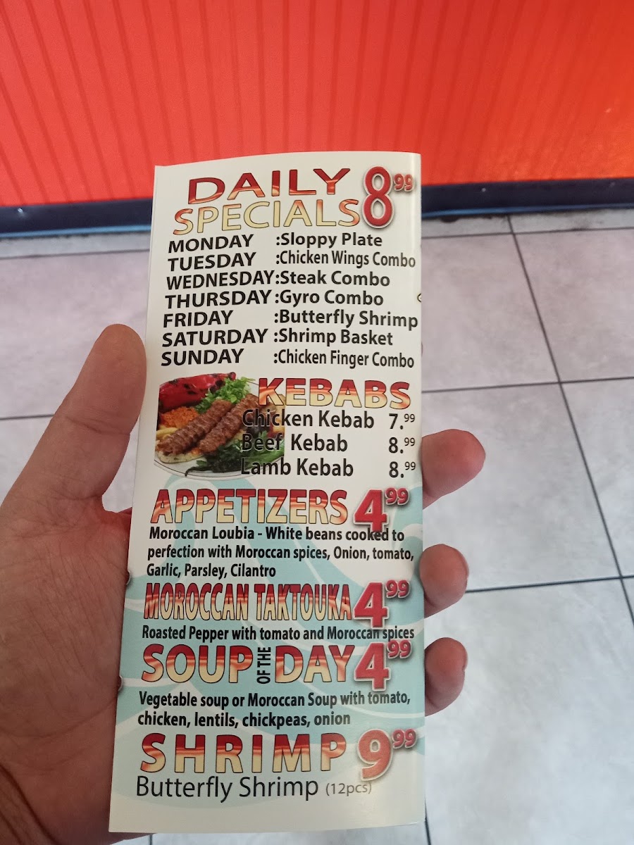Lakeside Hots Menu 1