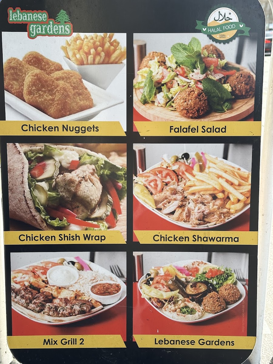 Lebanese Gardens Menu 1