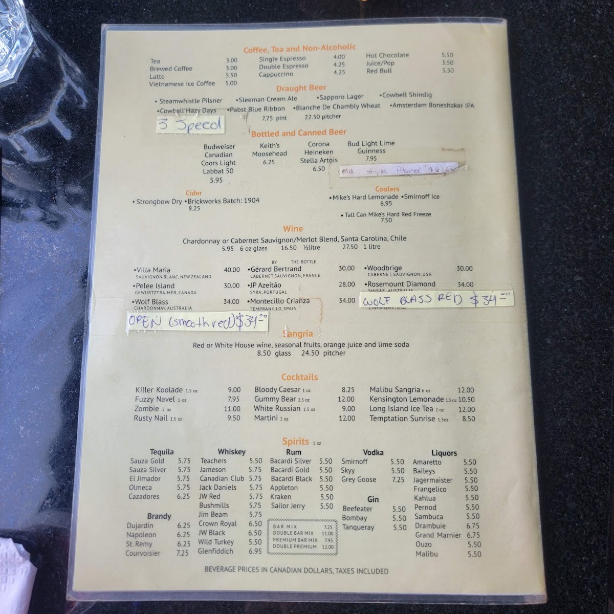 Last Temptation Menu 1