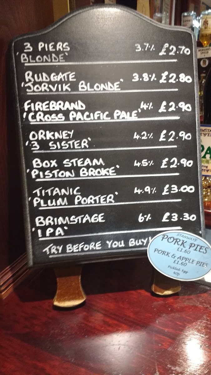 Thorn Inn Menu 1