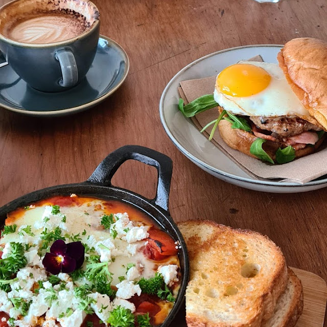 Mediterranean Dish Plus a Burger