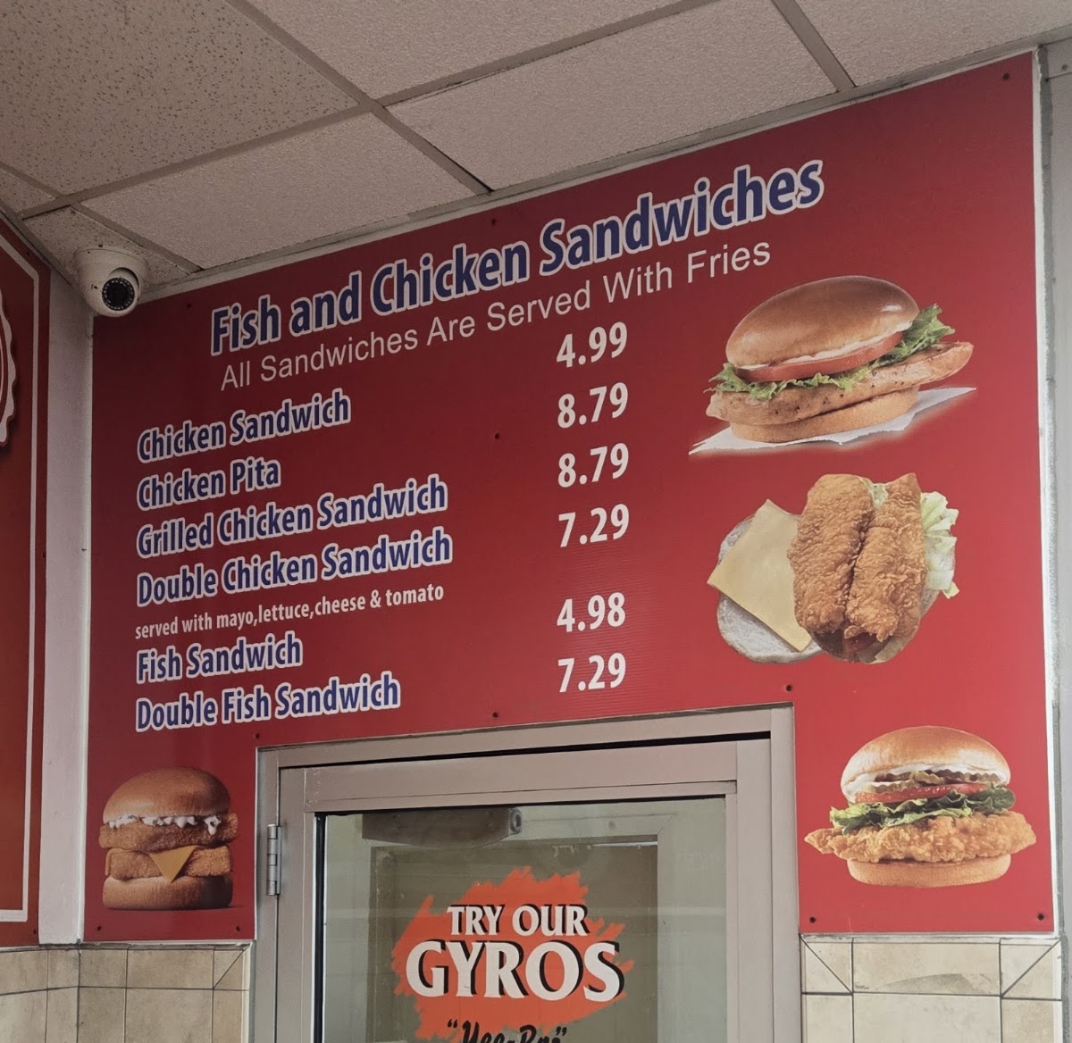 Buffalo Sam's Menu 1