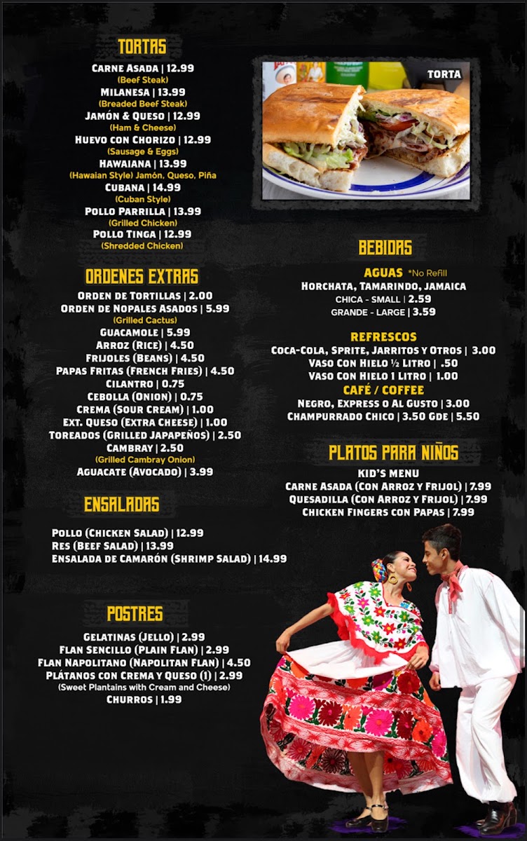 Taco Corner Menu 1