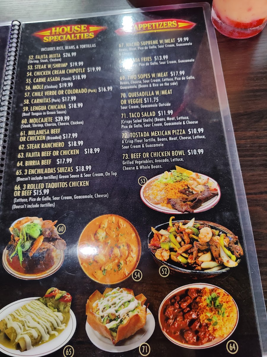 Pico De Gallo Mexican Food Menu 1