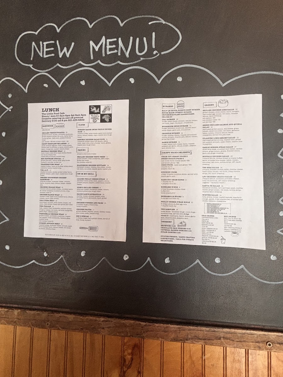 The Little Food Cafe Menu 1
