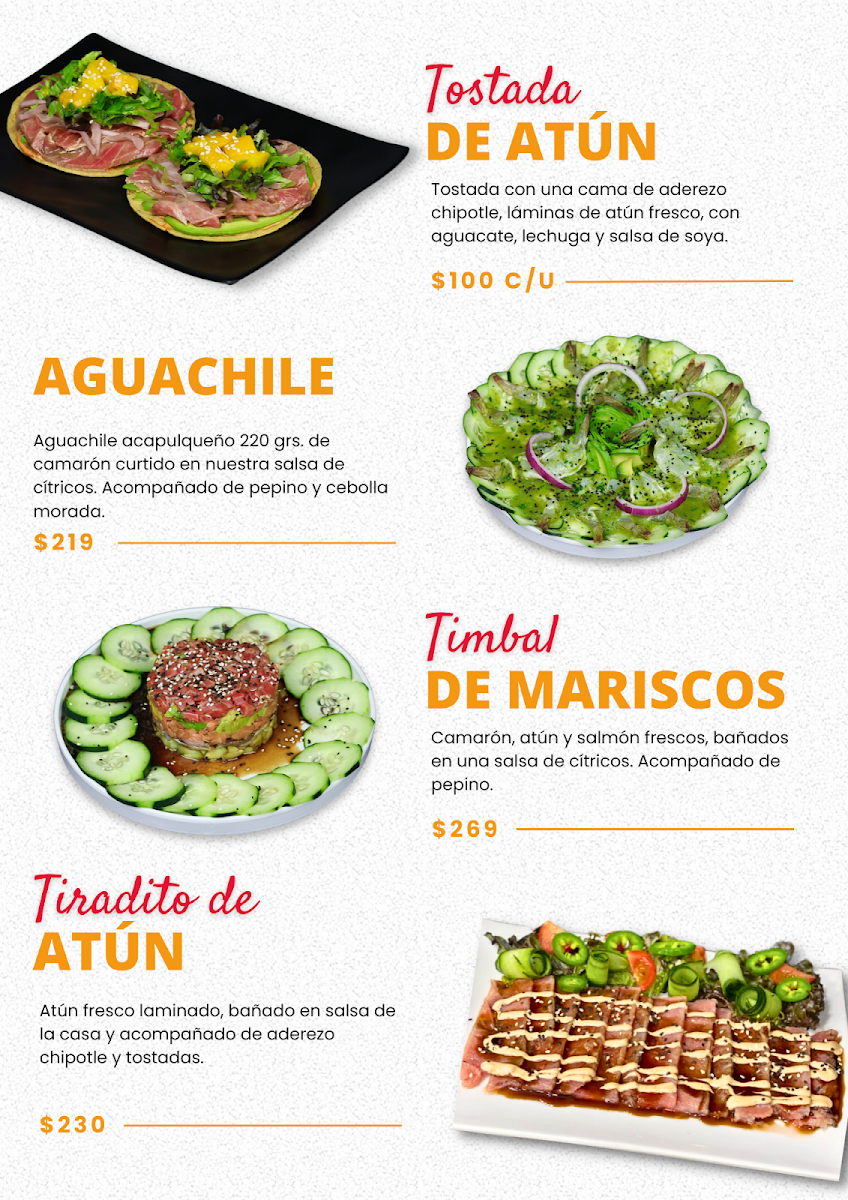 Tee Zone Sports Botanero Menu 1