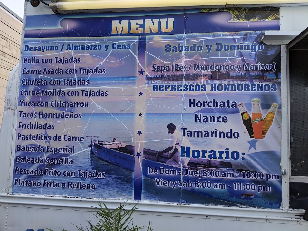Tipicos Antojitos Hondureños Menu 1