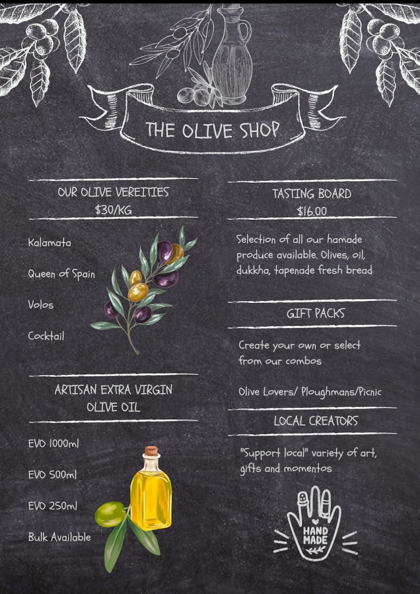 The Olive Estate Tearooms Menu 1