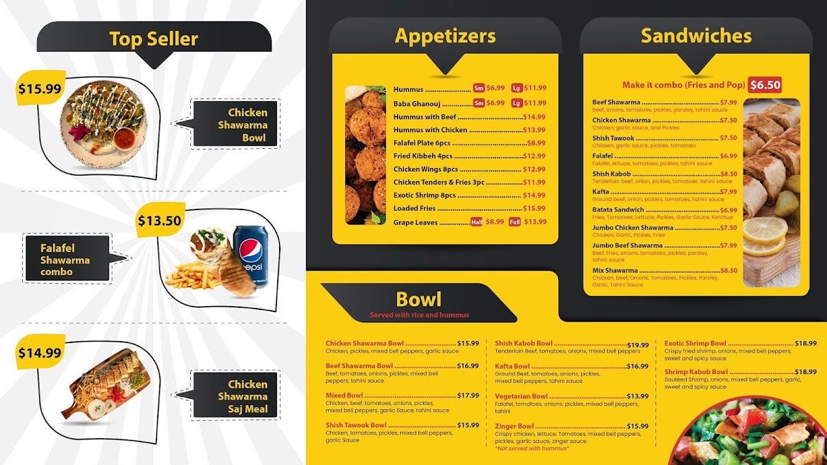 Shawarma Co Livonia Menu 1