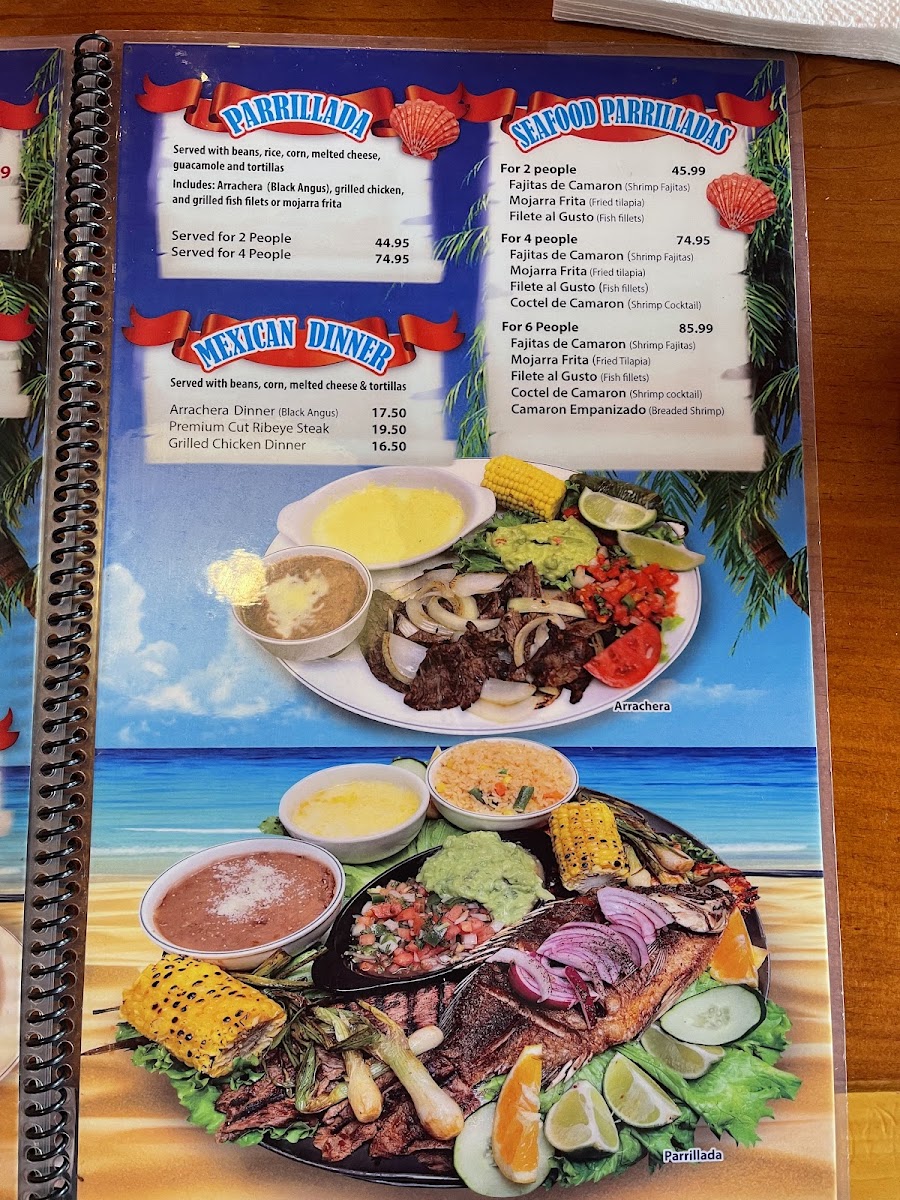 La Parrilla Guacamole Grill Menu 1
