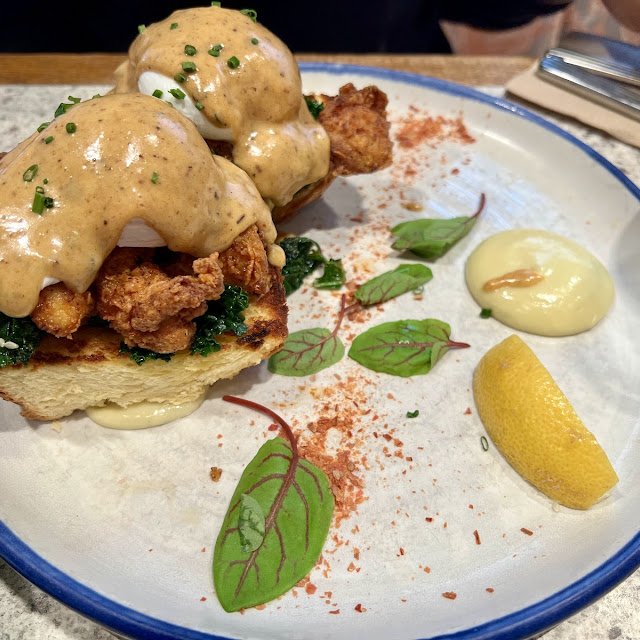 Spicy Fried Chicken Egg Benny