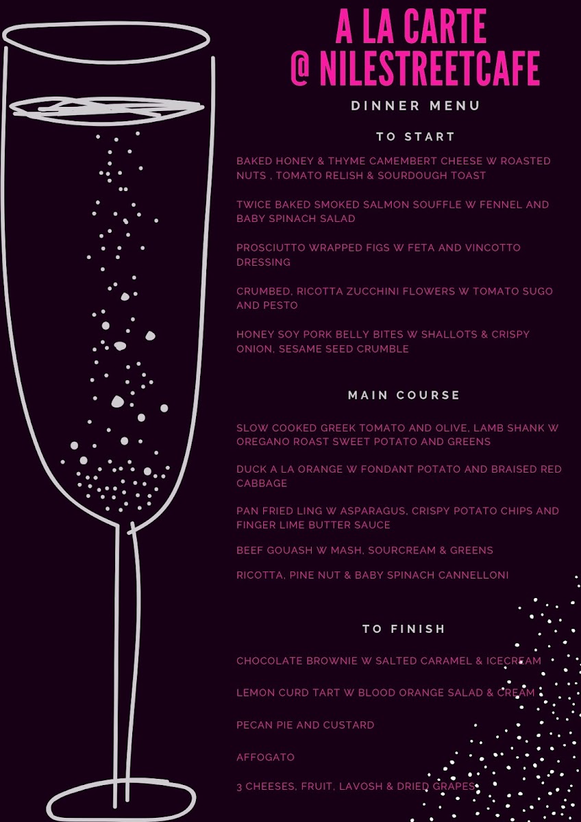 Nile Street Cafe Menu 1